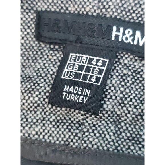 Womens Wool Blend Skirt Sz 14 Above Knee Lined Tweed By H&M Preppy Academia - Picture 8 of 10
